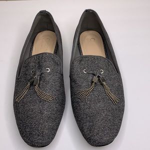 CATHERINE MALANDRINO Gray Shoes “Bakari” Decorative Tassel Slide-On Loafer 9